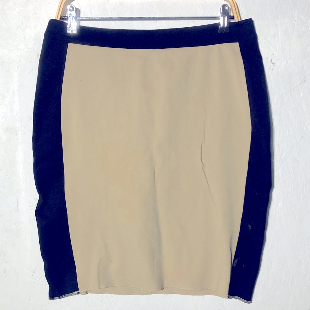 Banana Republic Colorblock Pencil Skirt - High Rise Beige and Black - Size 12